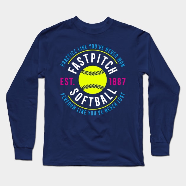 Fastpitch Softball Long Sleeve T-Shirt by ThreadsMonkey